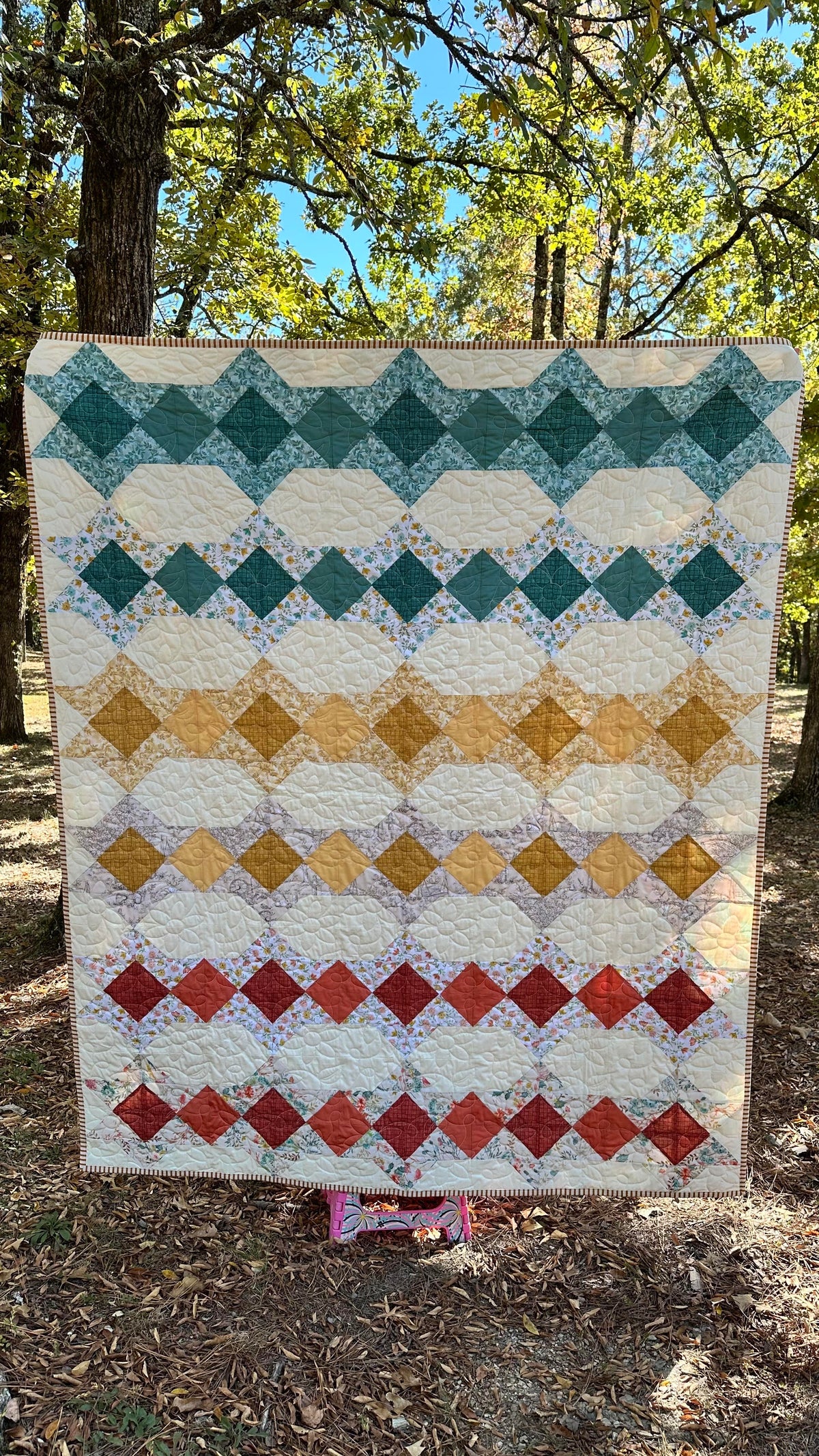 Montgomery Ribbon finished quilt example