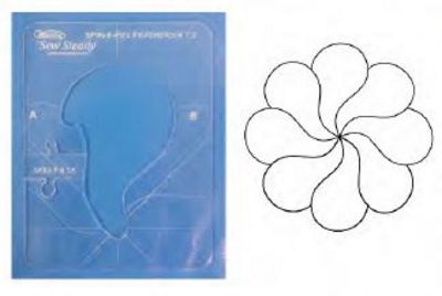 Sew Steady Westalee Spin-E-Feather Templates — Longarm, 4-Piece Set
