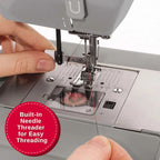 Built-in needle threader on SINGER Heavy Duty 4432 sewing machine close-up view