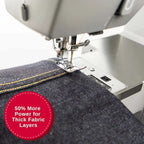 SINGER 4432 Heavy Duty sewing machine stitching thick denim fabric with high power motor