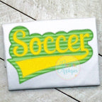 Creative Appliques Soccer Applique included in the Sports Monogram Frame Applique Bundle