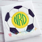 Creative Appliques Soccer Ball Monogram Applique included in the Sports Monogram Frame Applique Bundle