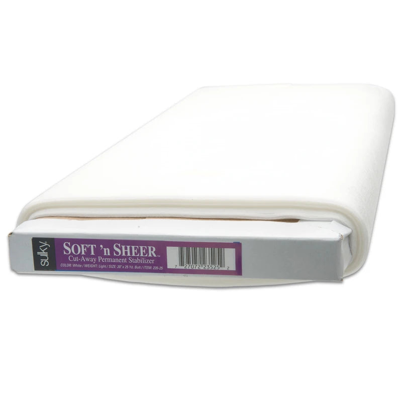 Sulky Soft 'n Sheer Stabilizer - White - 20'' x 25 yd. Bolt