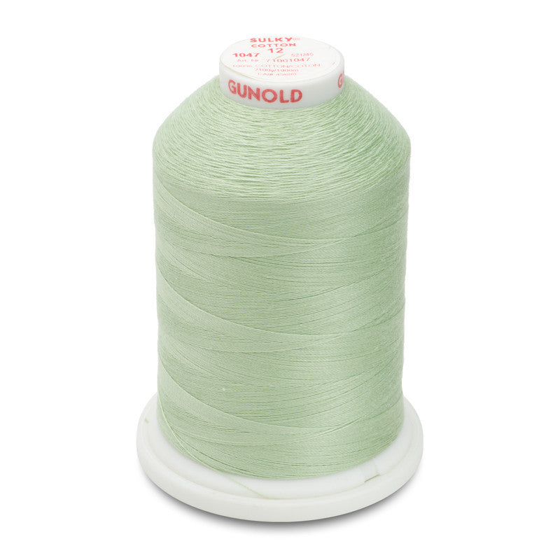 Sulky 12 Wt. Cotton Thread - Mint Green - 2,100 yd. Jumbo Cone