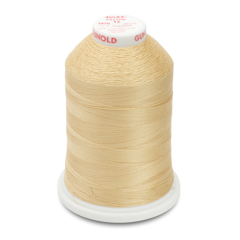 Sulky 12 Wt. Cotton Thread - Gold - 2,100 yd. Jumbo Cone