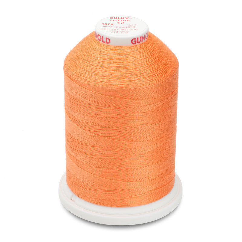 Sulky 12 Wt. Cotton Thread - Tangerine - 2,100 yd. Jumbo Cone