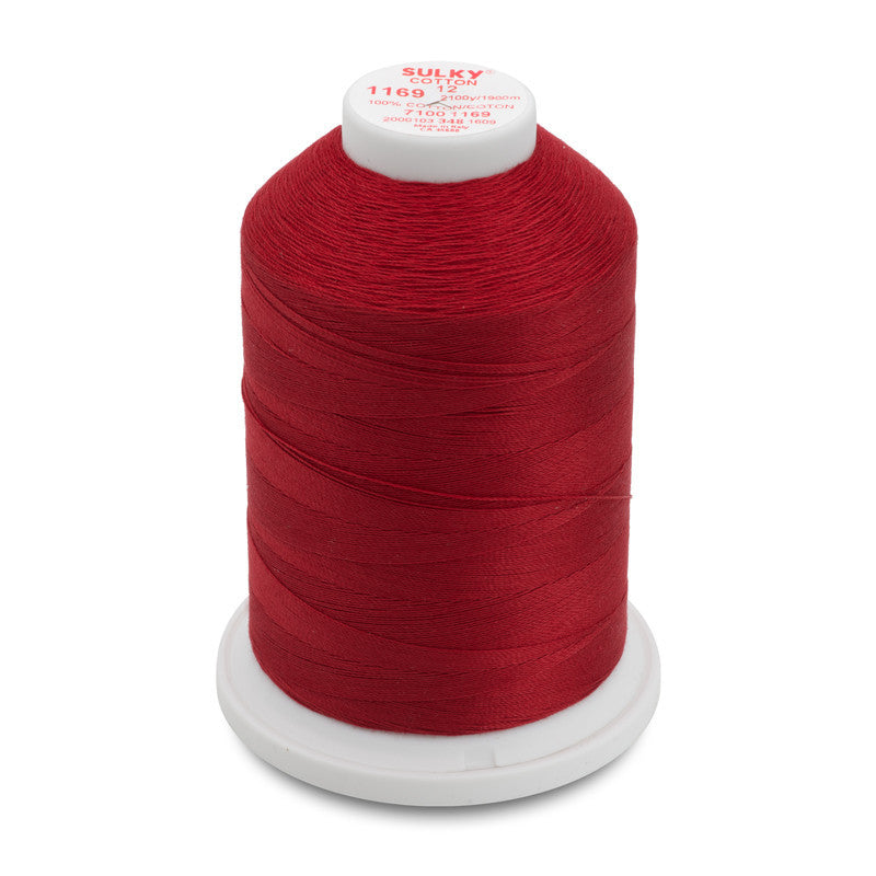 Sulky 12 Wt. Cotton Thread - Bayberry Red - 2,100 yd. Jumbo Cone