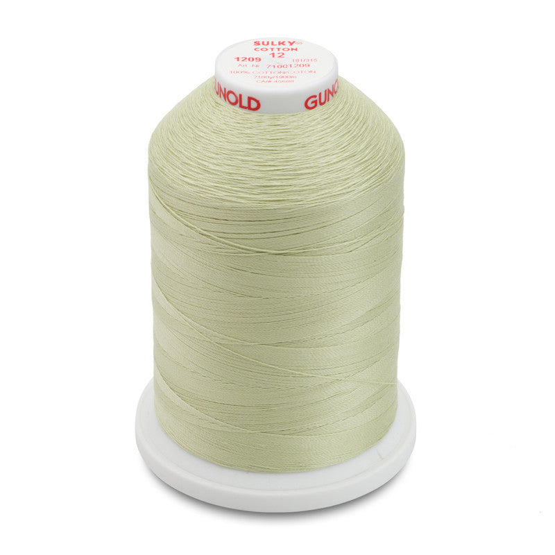 Sulky 12 Wt. Cotton Thread - Lt. Avocado - 2,100 yd. Jumbo Cone