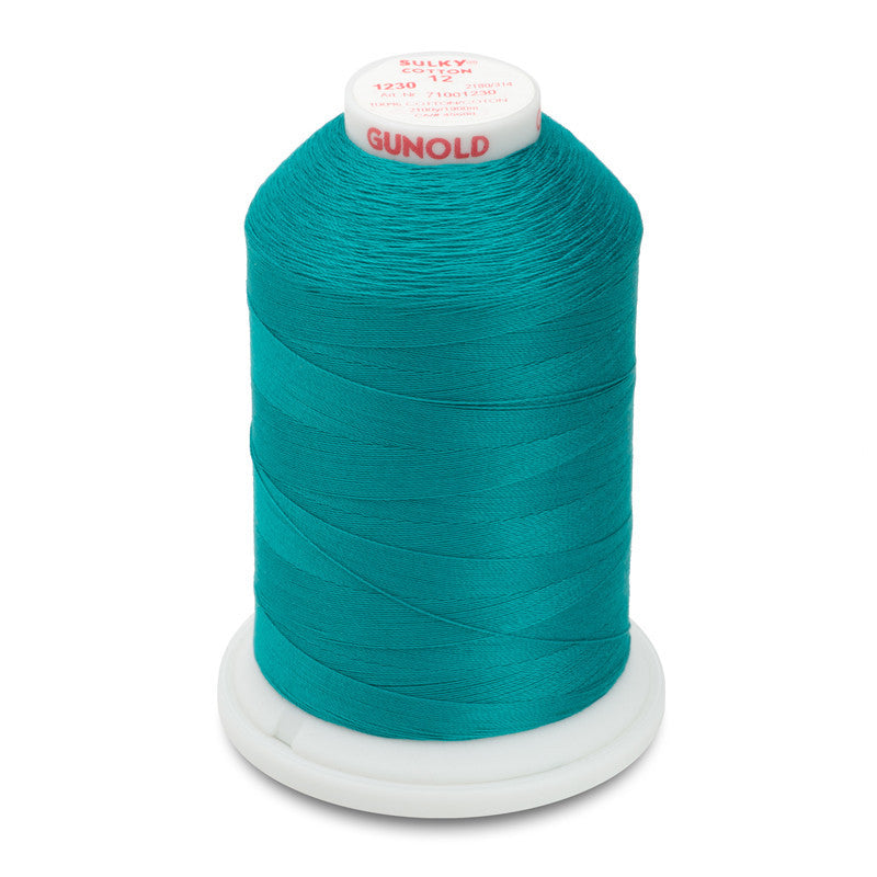 Sulky 12 Wt. Cotton Thread - Dk. Teal - 2,100 yd. Jumbo Cone