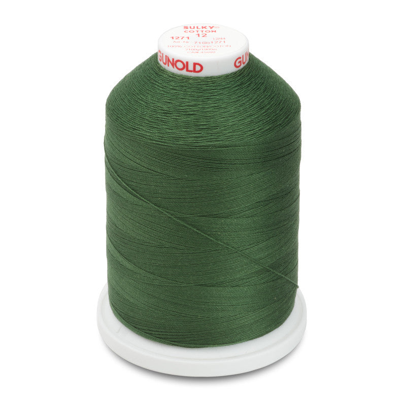 Sulky 12 Wt. Cotton Thread - Evergreen - 2,100 yd. Jumbo Cone