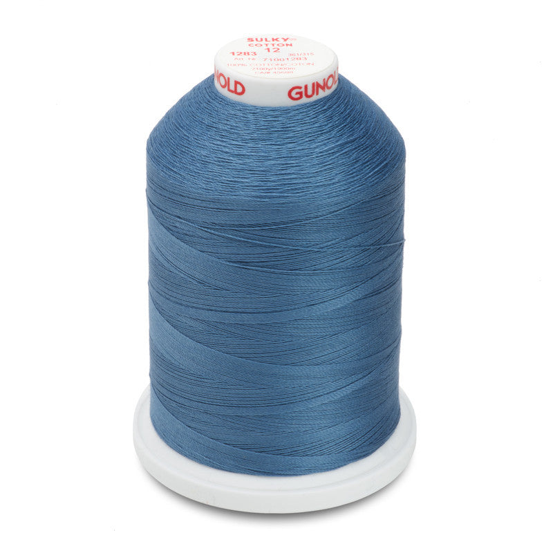 Sulky 12 Wt. Cotton Thread - Slate Gray - 2,100 yd. Jumbo Cone