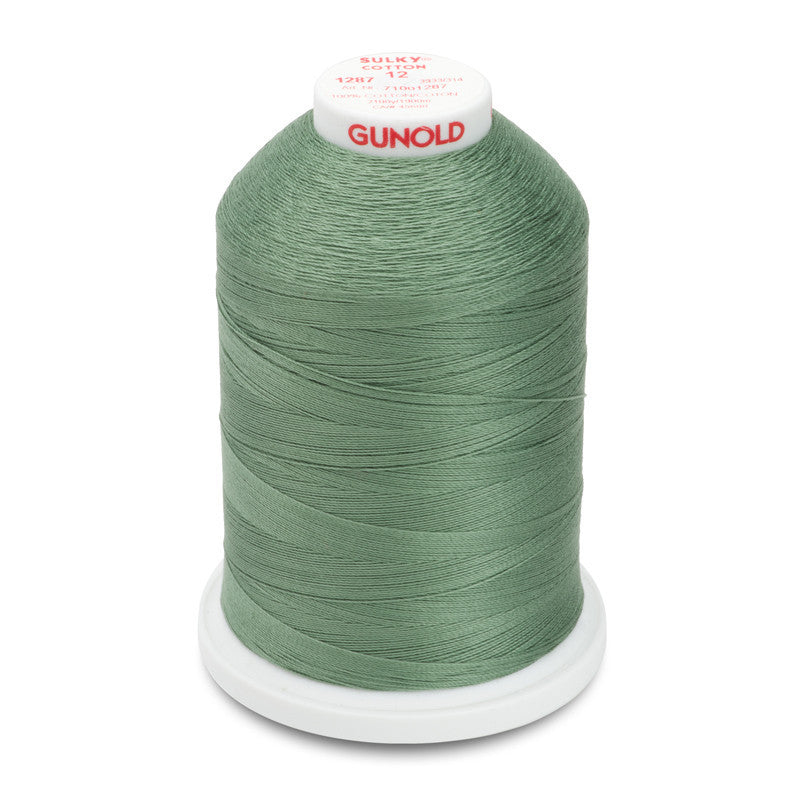 Sulky 12 Wt. Cotton Thread - French Green - 2,100 yd. Jumbo Cone