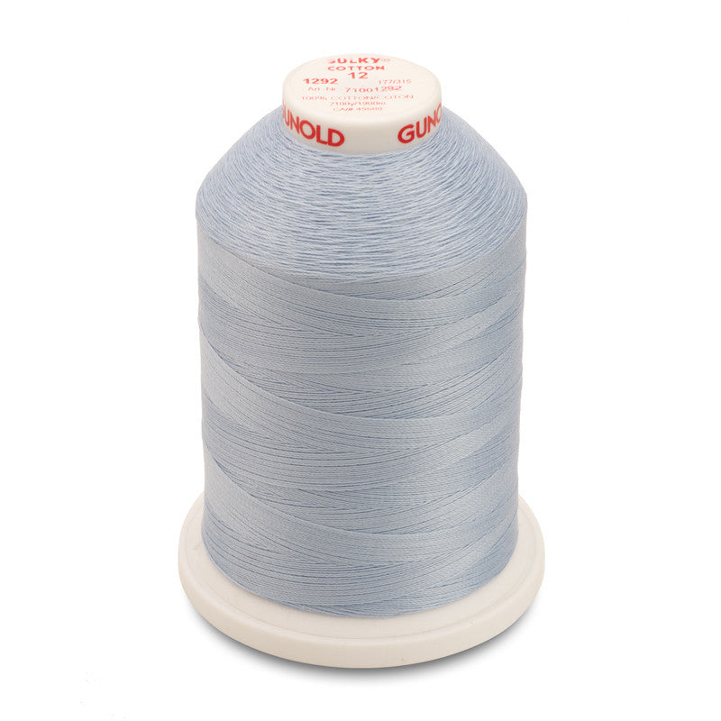 Sulky 12 Wt. Cotton Thread - Heron Blue - 2,100 yd. Jumbo Cone
