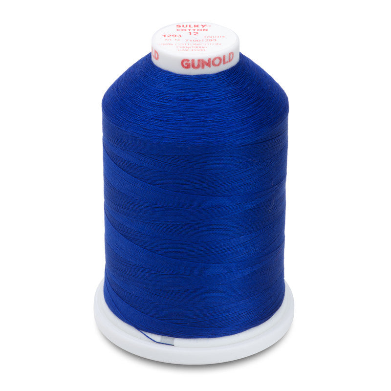Sulky 12 Wt. Cotton Thread - Deep Nassau Blue - 2,100 yd. Jumbo Cone