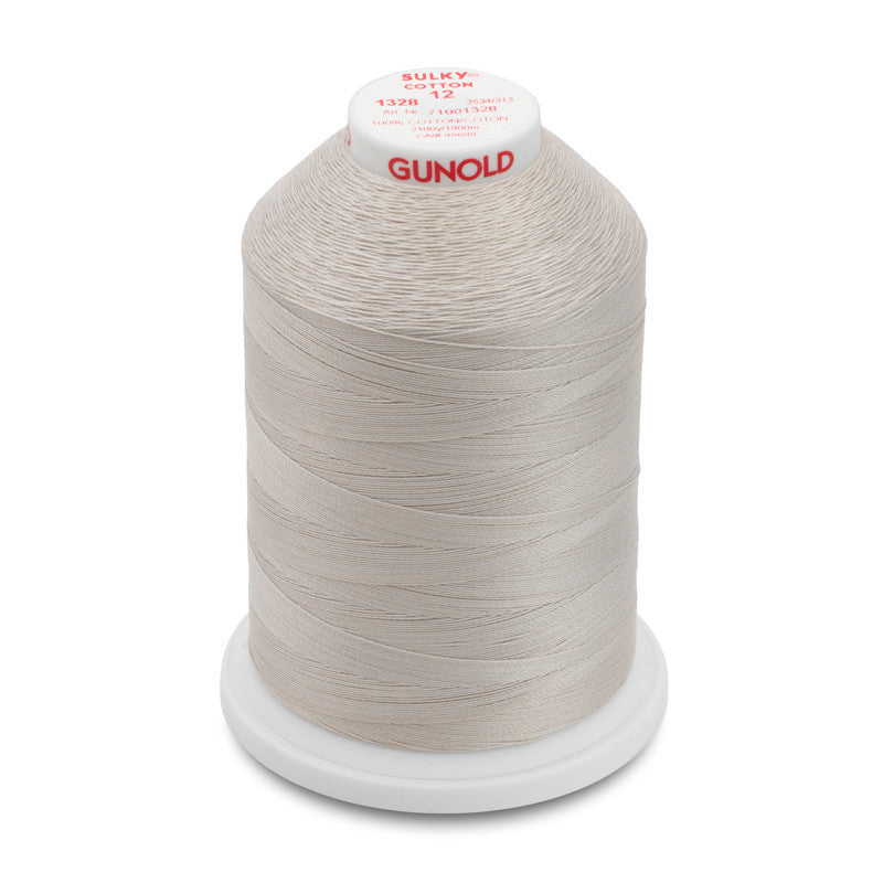 Sulky 12 Wt. Cotton Thread - Nickel Gray - 2,100 yd. Jumbo Cone
