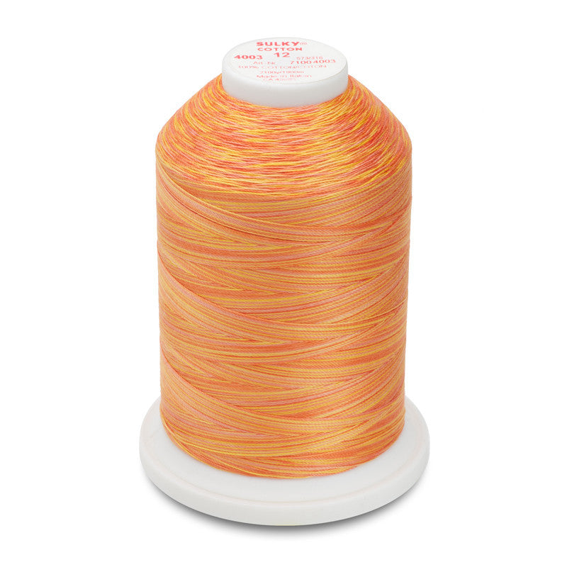 Sulky 12 Wt. Cotton Blendables - Sunset - 2,100 yd. Jumbo Cone