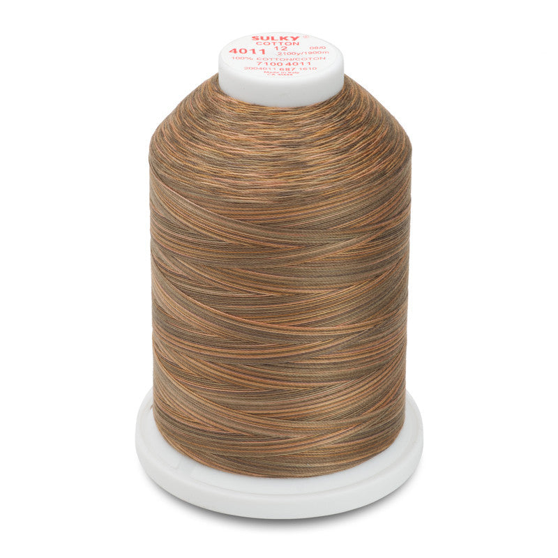 Sulky 12 Wt. Cotton Blendables - Milk Chocolate - 2,100 yd. Jumbo Cone