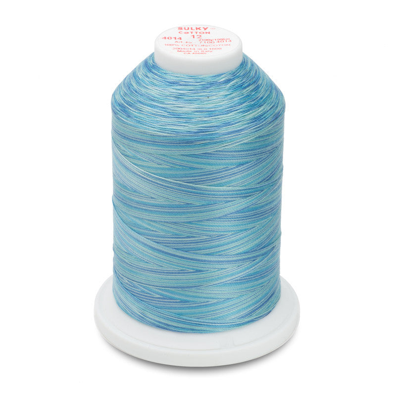 Sulky 12 Wt. Cotton Blendables - Ocean Blue - 2,100 yd. Jumbo Cone
