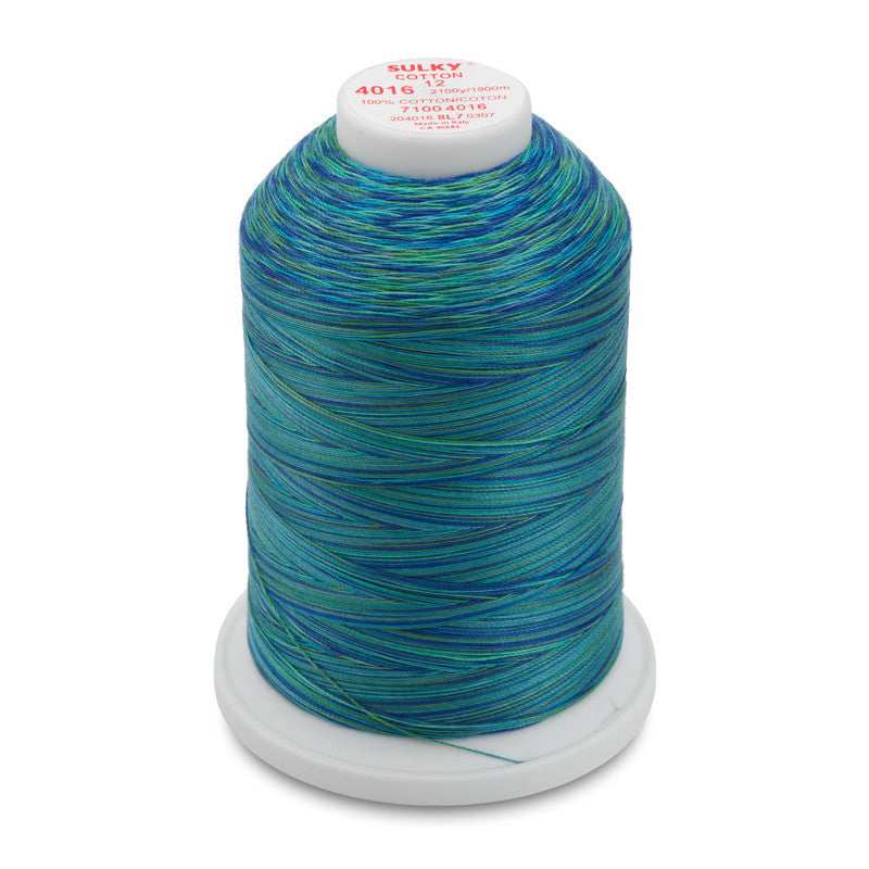 Sulky 12 Wt. Cotton Blendables - Peacock Plume - 2,100 yd. Jumbo Cone