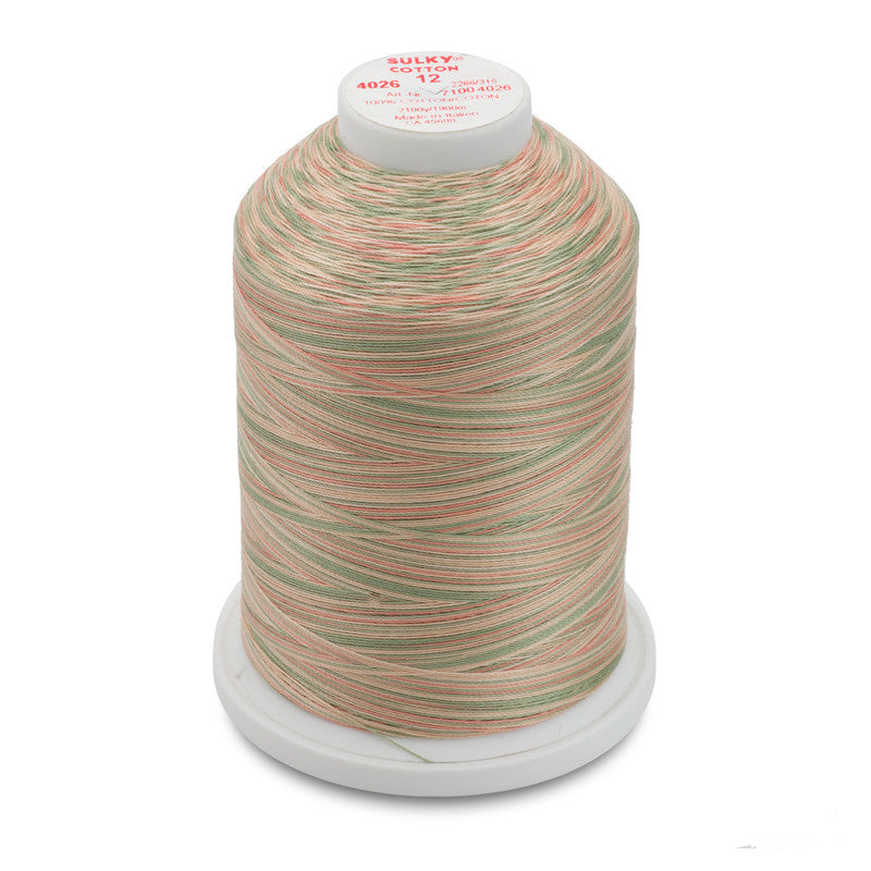 Sulky 12 Wt. Cotton Blendables - Earth Pastels - 2,100 yd. Jumbo Cone