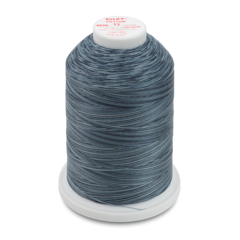 Sulky 12 Wt. Cotton Blendables - Storm Clouds - 2,100 yd. Jumbo Cone
