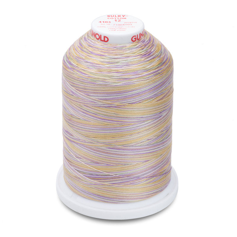Sulky 12 Wt. Cotton Blendables - Pansies - 2,100 yd. Jumbo Cone