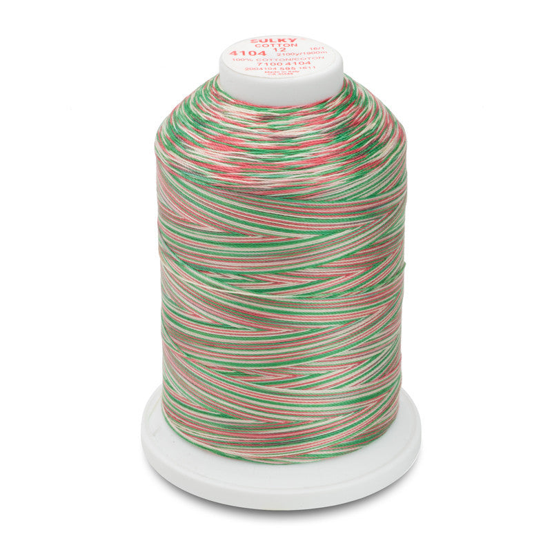 Sulky 12 Wt. Cotton Blendables - Christmas Trio - 2,100 yd. Jumbo Cone