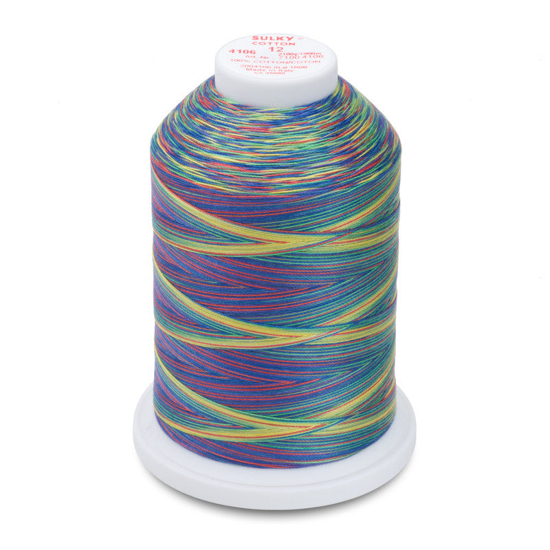 Sulky 12 Wt. Cotton Blendables - Primaries - 2,100 yd. Jumbo Cone