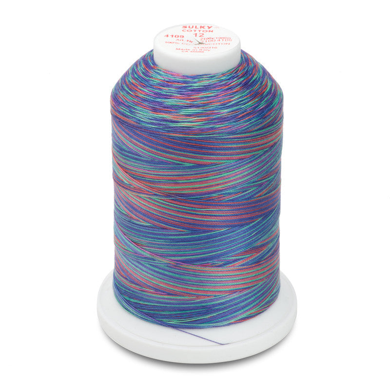 Sulky 12 Wt. Cotton Blendables - Jewel Tones - 2,100 yd. Jumbo Cone