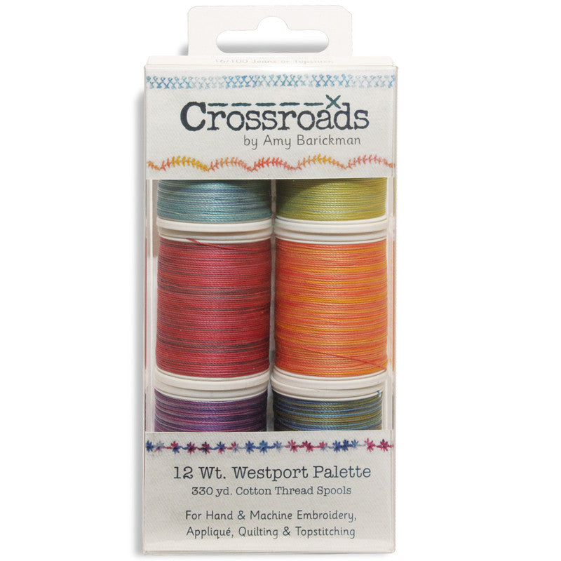 Crossroads By Amy Barickman - Westport Sampler - 12 Wt. Cotton Blendables Thread - 300 yd. Spools