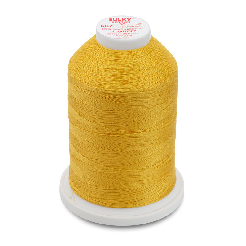 Sulky 30 Wt. Cotton Thread - Butterfly Gold - 3,200 yd. Jumbo Cone