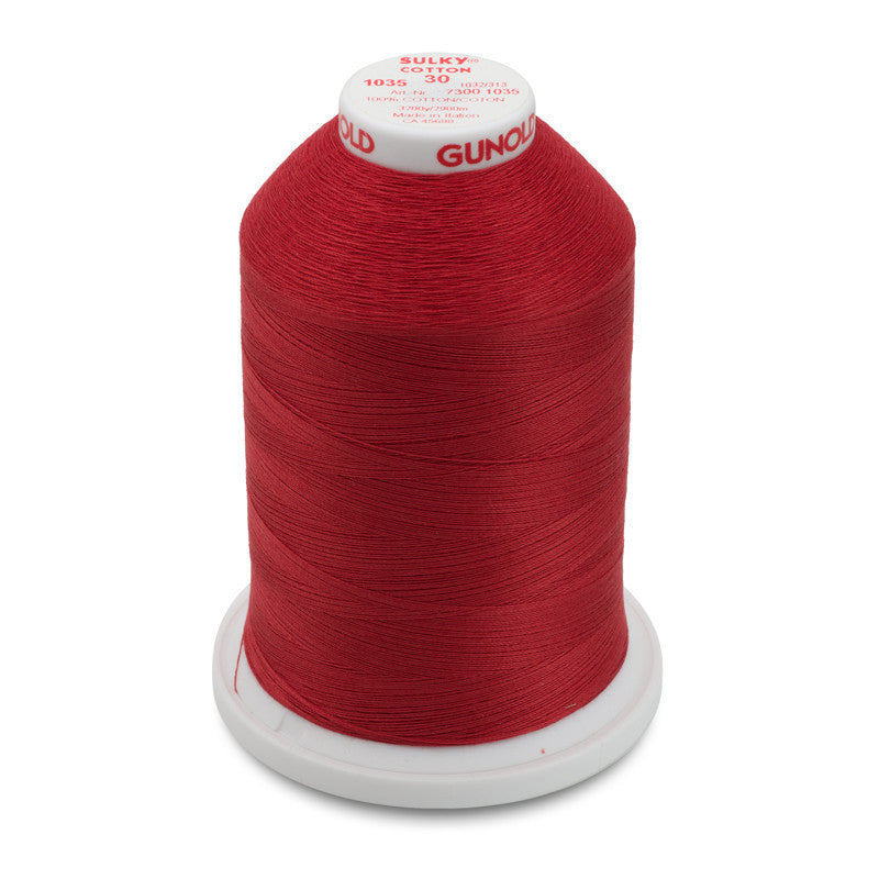 Sulky 30 Wt. Cotton Thread - Dk. Burgundy - 3,200 yd. Jumbo Cone