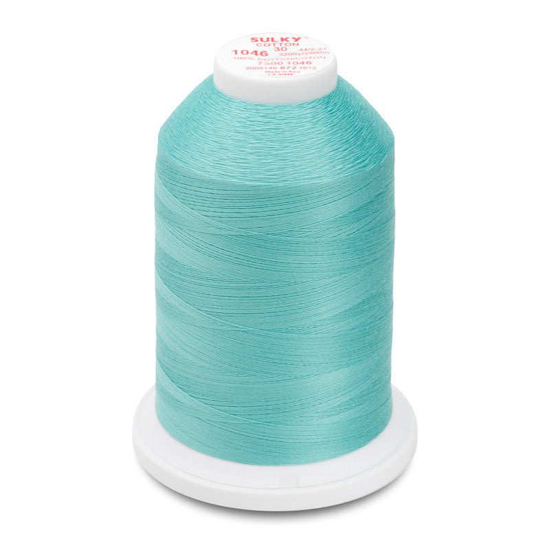 Sulky 30 Wt. Cotton Thread - Teal - 3,200 yd. Jumbo Cone