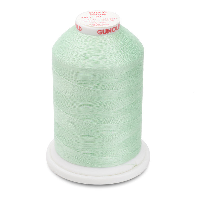 Sulky 30 Wt. Cotton Thread - Mint Green - 3,200 yd. Jumbo Cone