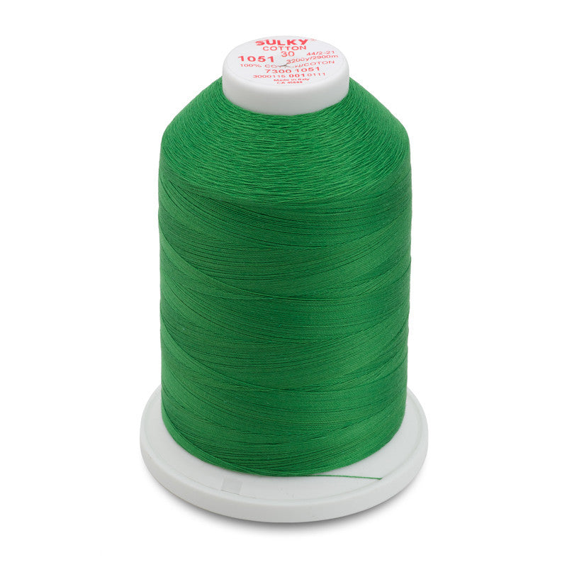 Sulky 30 Wt. Cotton Thread - Christmas Green - 3,200 yd. Jumbo Cone