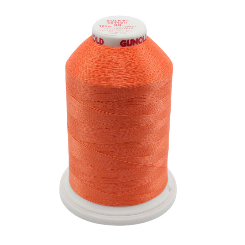 Sulky 30 Wt. Cotton Thread - Tangerine - 3,200 yd. Jumbo Cone