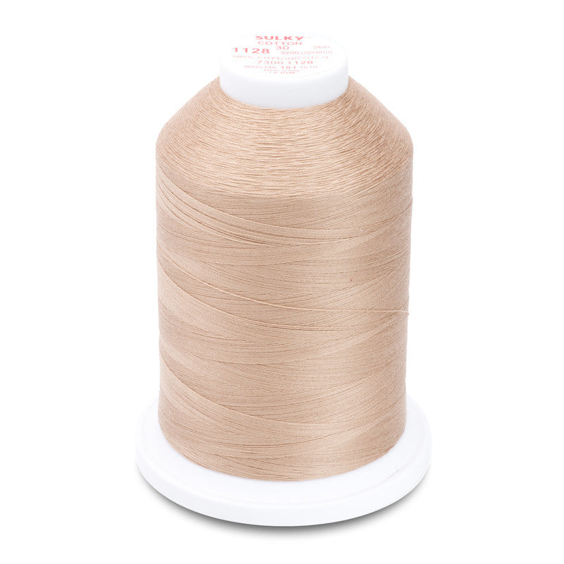 Sulky 30 Wt. Cotton Thread - Dk. Ecru - 3,200 yd. Jumbo Cone – Sew ...