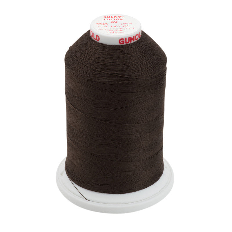 Sulky 30 Wt. Cotton Thread - Cloister Brown - 3,200 yd. Jumbo Cone