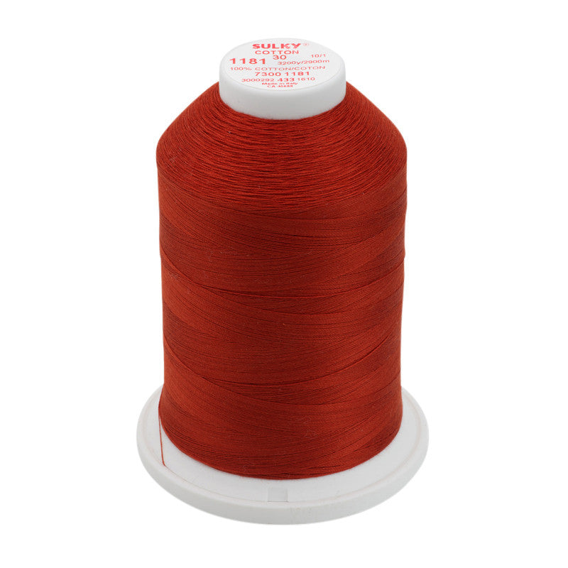 Sulky 30 Wt. Cotton Thread - Rust - 3,200 yd. Jumbo Cone