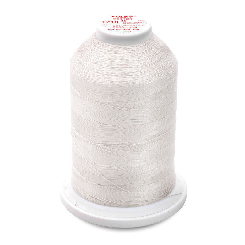 Sulky 30 Wt. Cotton Thread - Silver Gray - 3,200 yd. Jumbo Cone