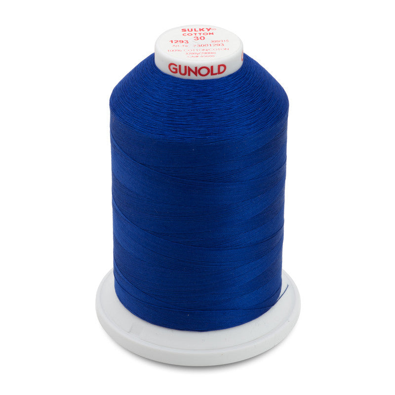 Sulky 30 Wt. Cotton Thread - Deep Nassau Blue - 3,200 yd. Jumbo Cone