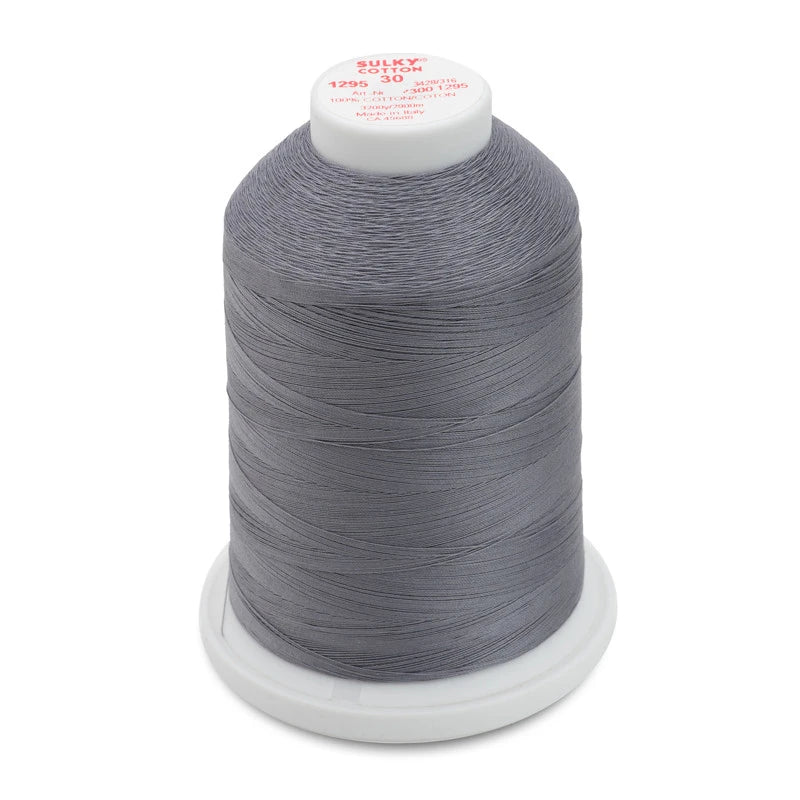 Sulky 30 Wt. Cotton Thread - Sterling - 3,200 yd. Jumbo Cone
