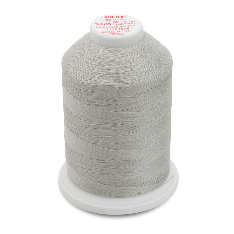 Sulky 30 Wt. Cotton Thread - Nickel Gray - 3,200 yd. Jumbo Cone