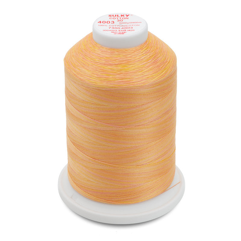 Sulky 30 Wt. Cotton Blendables Thread - Sunset - 3,200 yd. Jumbo Cone ...