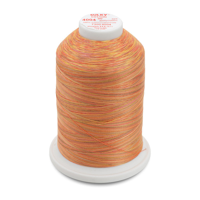 Sulky 30 Wt. Cotton Blendables Thread - Golden Flame - 3,200 yd. Jumbo Cone