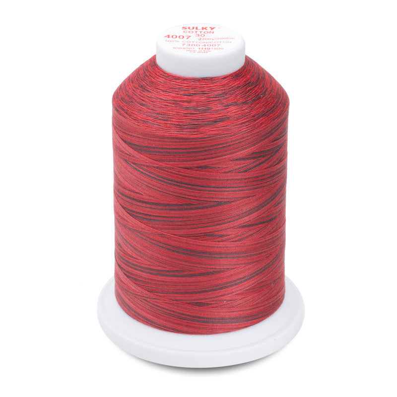 Sulky 30 Wt. Cotton Blendables Thread - Red Brick - 3,200 yd. Jumbo Cone