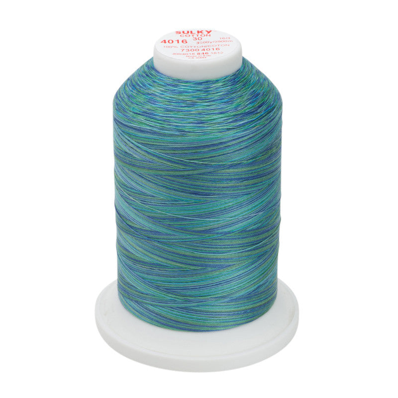 Sulky 30 Wt. Cotton Blendables Thread - Peacock Plume - 3,200 yd. Jumbo Cone