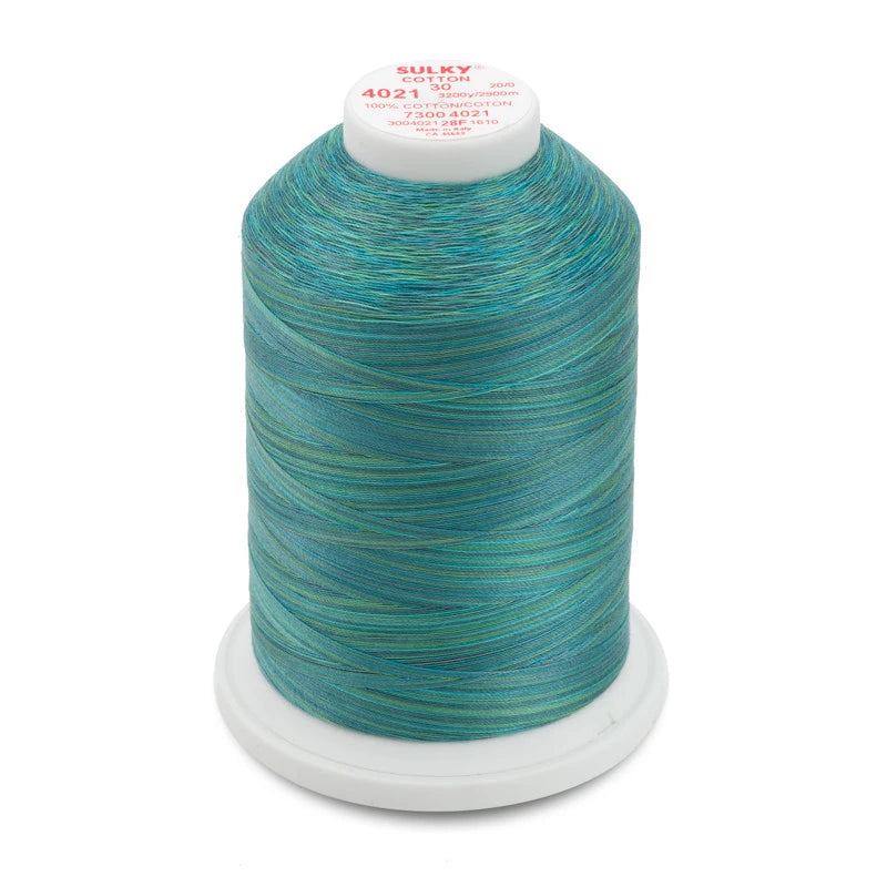 Sulky 30 Wt. Cotton Blendables Thread - Truly Teal - 3,200 yd. Jumbo Cone