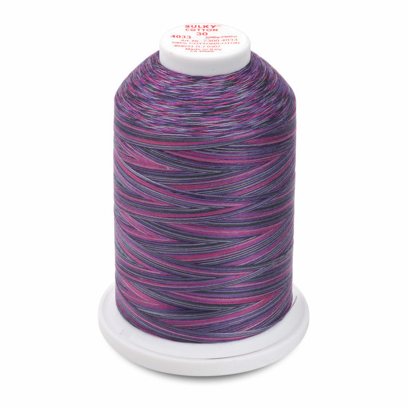 Sulky 30 Wt. Cotton Blendables Thread - Grape Wine - 3,200 yd. Jumbo Cone