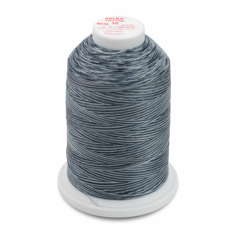 Sulky 30 Wt. Cotton Blendables Thread - Soft Blacks - 3,200 yd. Jumbo Cone